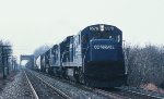 A CR general merchandise train heads east over the Lehigh Line